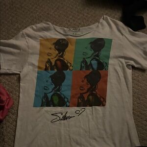 Pop Art Graphic Tee with Multicolor Panels